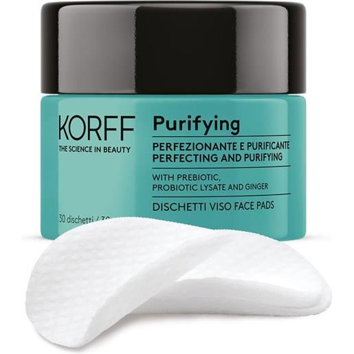 Korff purifying - dischetti viso perfezionanti purificanti, 30 pezzi