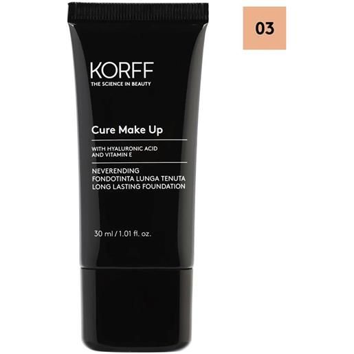 Korff Make Up korff cure make up - neverending fondotinta lunga tenuta colore n. 03, 30ml