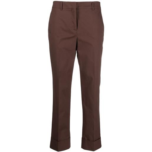 Incotex pantaloni crop - marrone