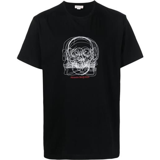 Alexander McQueen t-shirt skull con stampa - nero