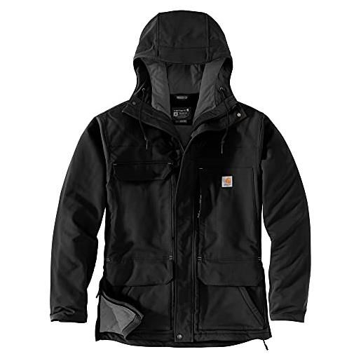 Carhartt super dux relaxed fit insulated tradizional bonded chore coat, nero, m