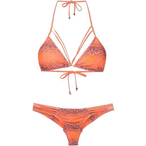 Amir Slama bikini con cut-out - arancione