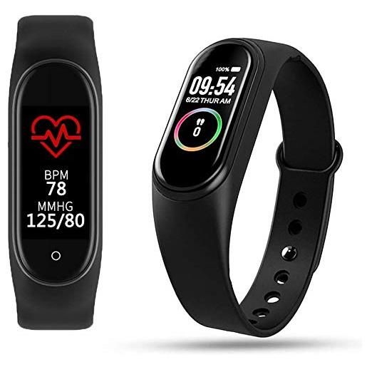 KLiHD fitness tracker, m4 smart watch, activity tracker orologio con cardiofrequenzimetro, ip67 impermeabile pedometro sport braccialetto salute fitness