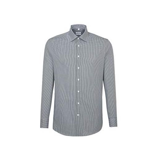 Seidensticker herren business hemd shaped fit - bügelfreies camicia formale, blu (dunkelblau 19), 42 (taglia produttore: 36) uomo