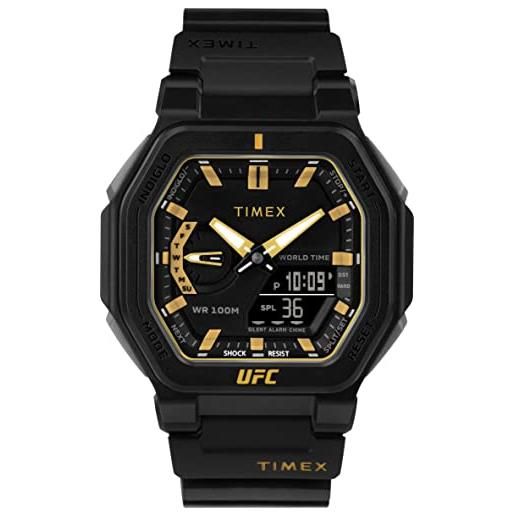 Timex orologio analogico-digitale al quarzo uomo con cinturino in resina tw2v55300jr