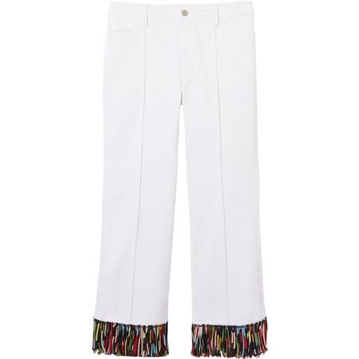 PUCCI pantaloni svasati con frange - bianco