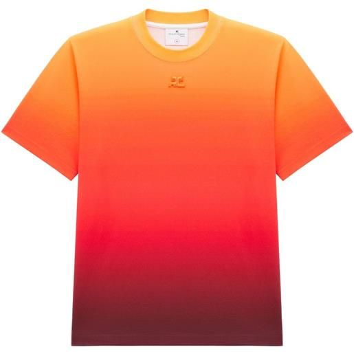 Courrèges t-shirt con ricamo - multicolore