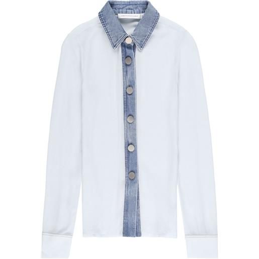 Christopher Esber camicia tab ghost - blu