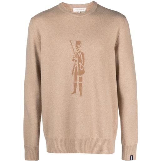 Mackintosh maglione con logo - toni neutri