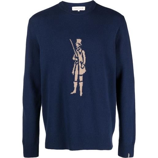 Mackintosh maglione con logo - blu