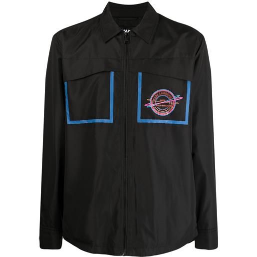 Karl Lagerfeld giacca-camicia athleisure - nero