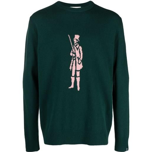 Mackintosh maglione con logo - verde