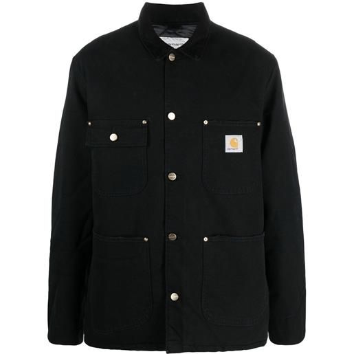 Carhartt WIP giacca-camicia con applicazione - nero