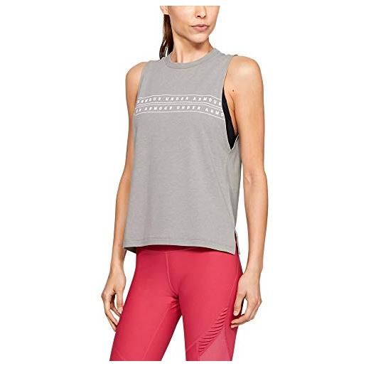 Under Armour graphic wm muscle maglia, donna, bianco, sm