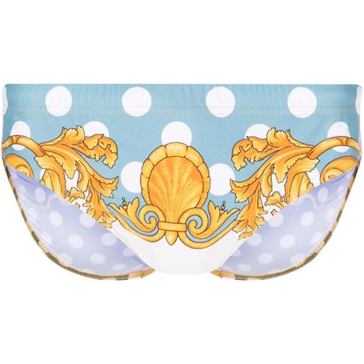 Versace costume da bagno seashell baroque - blu