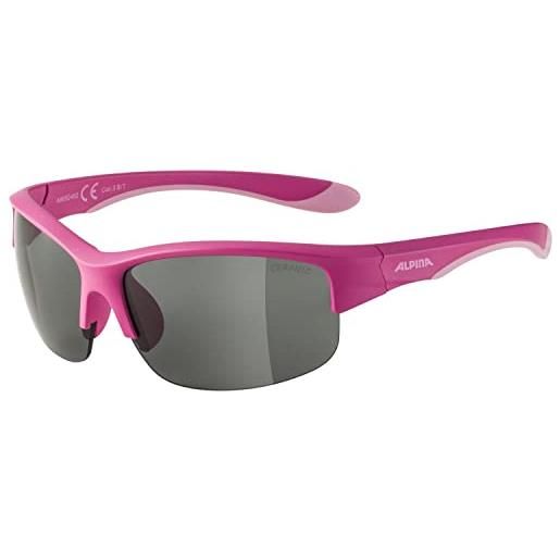 ALPINA flexxy youth hr, occhiali da ciclismo bambine e ragazze, white matt-purple, taglia unica