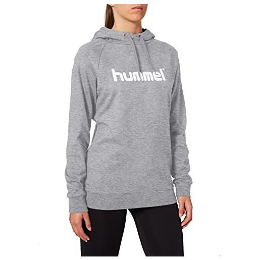 hummel hmlgo cotton logo hoodie woman color: grey melange_talla: xl