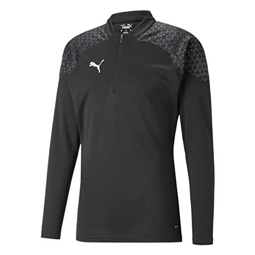 PUMA teamcup training-top con cerniera a 1/4, slim fit uomo, black, s