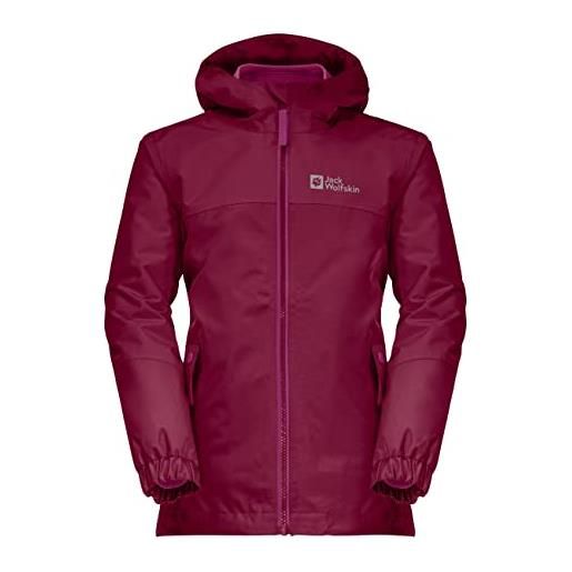 Jack Wolfskin iceland 3in1 jacket g, cappotto da donna, dark ruby