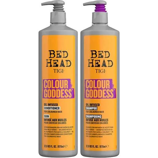 TIGI kit bed head ravviva colore colour goddes oil infused shampoo 970ml + conditioner 970ml