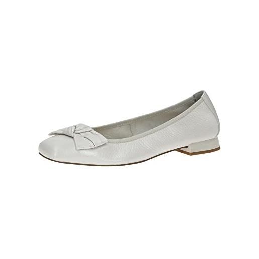 CAPRICE 9-9-22105-20, ballerina donna, bianco (offwht leather), 40 eu