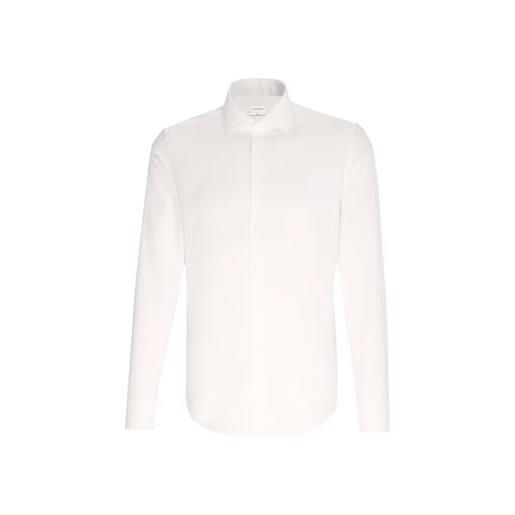 Seidensticker Seidensticker herren business hemd shaped fit - bügelfreies camicia formale uomo, bianco (white 01), 42 (taglia produttore: 36)