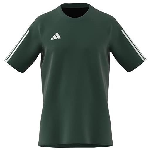adidas uomo t-shirt (short sleeve) tiro23 c co tee, team dark green/white, hu1328, s