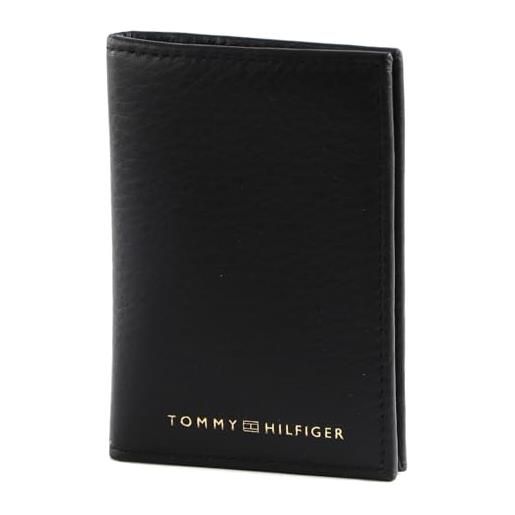 Tommy Hilfiger portafoglio uomo th premium leather bifold piccolo, nero (black), taglia unica