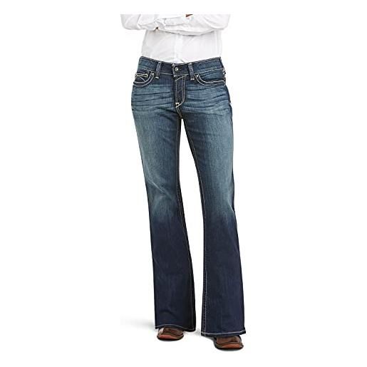 Ariat - jeans real whipstit denim femmes, taille moyenne, 33 regular, rainstorm