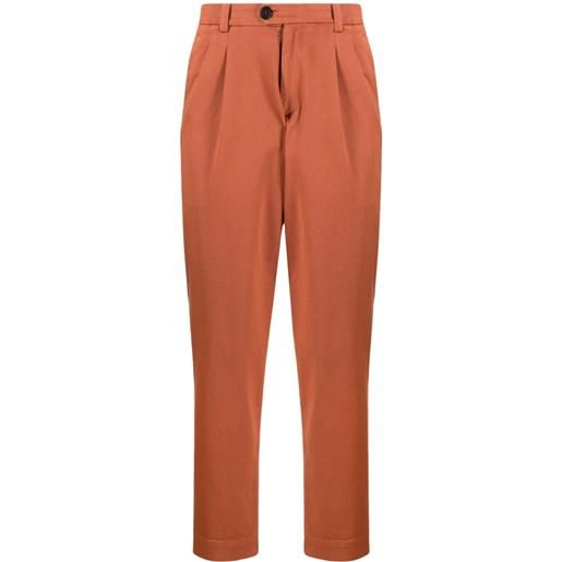 Cruciani pantaloni affusolati con pieghe - marrone