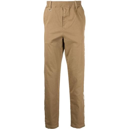 Undercover pantaloni dritti con zip - marrone
