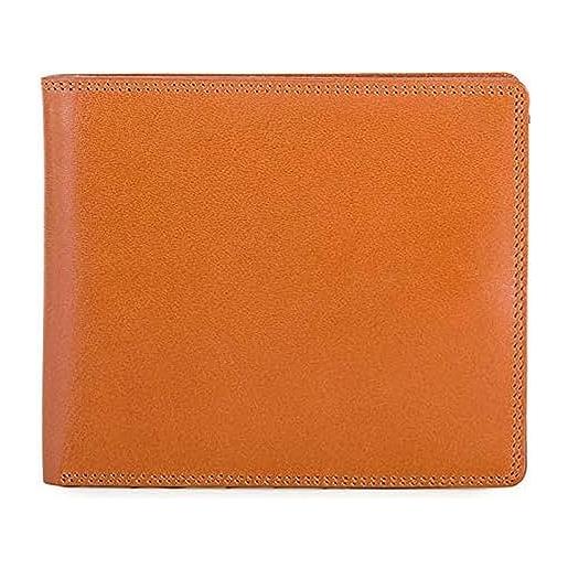 mywalit portafoglio grande rfid da uomo con britelite, accessori da viaggio unisex-adulto, nero-arancione, talla única