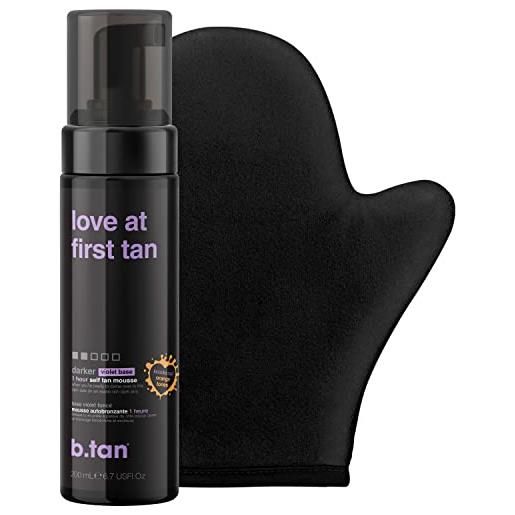 B. Tan self tan mousse | fall in love at first tan bundle - self tan, self tanning foam, fake tan, sunless tanner, vegan, cruelty free, 200ml