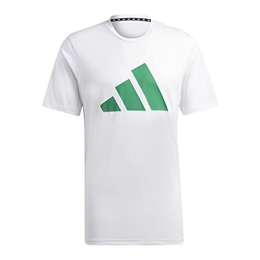 adidas train essentials t-shirt a manica corta, silver dawn/black, s