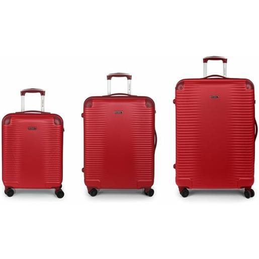 Gabol balance xp 4 ruote set di valigie 3 pezzi rosso