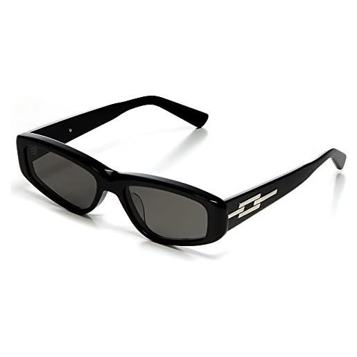 ISHEEP occhiali da sole uomo unisex occhiali per gli uomini e donne protezione uv400 (nero). Sis-19-bk