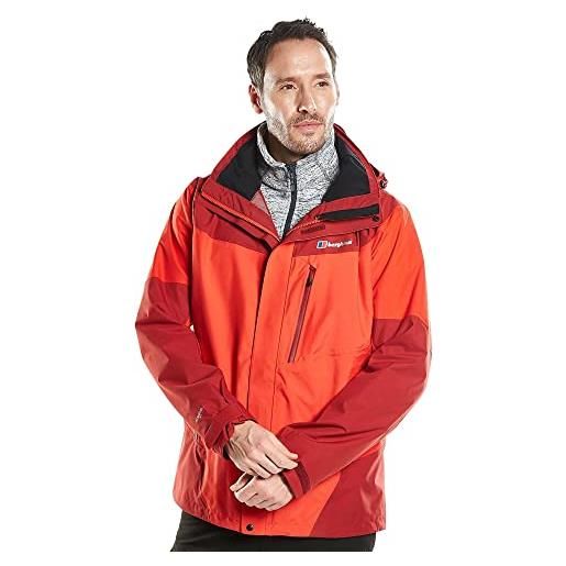 Berghaus arran - giacca da uomo impermeabile, uomo, giacca impermeabile, arran, volcano/red dahlia, m