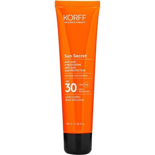 KORFF Srl korff sun secret fluid lotion protective anti age spf30 100 ml
