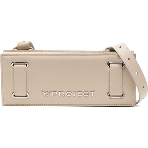 Y/Project borsa con placca logo - toni neutri