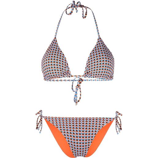 Fisico bikini a triangolo geometrico - arancione