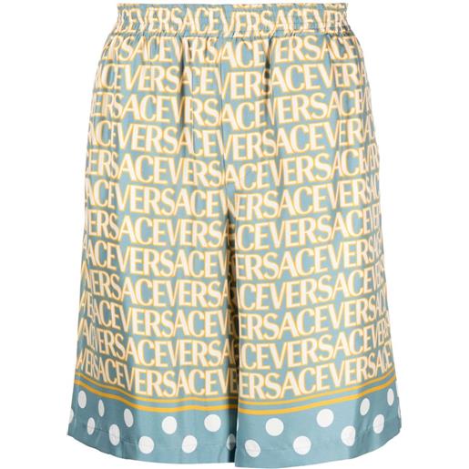Versace shorts con stampa - blu