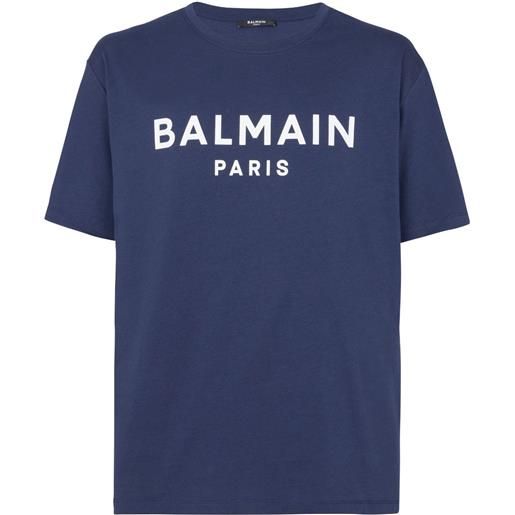 Balmain t-shirt con stampa - blu