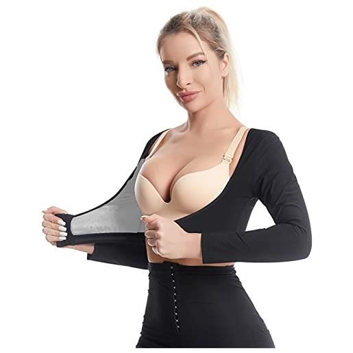 Hovershoes shaper braccio per donne abito sauna maniche compressione braccio post chirurgico maniche dimagranti correttore di postura top shapewear