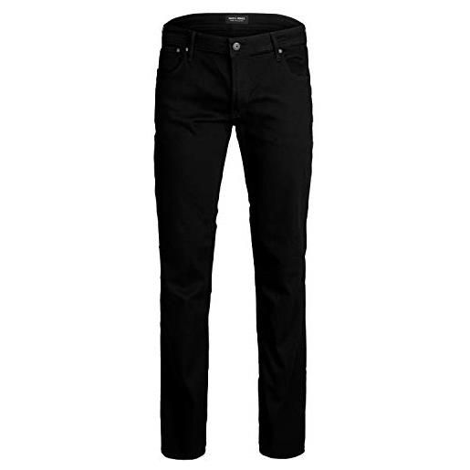 JACK & JONES jjitim jjoriginal am 816 pls noos jeans, denim nero, 44w x 30l uomo