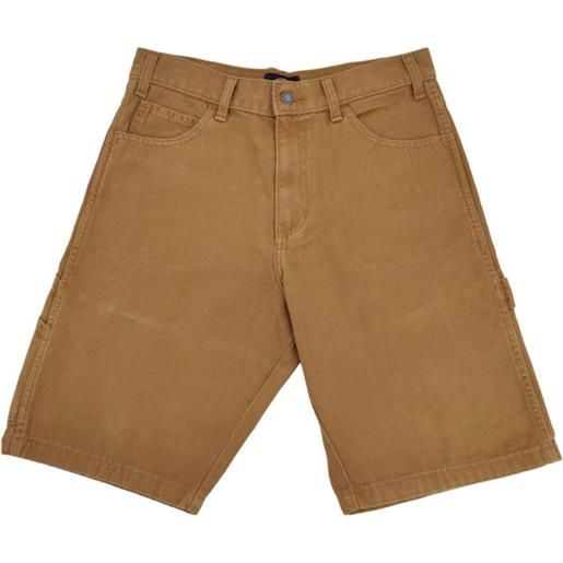 DICKIES pantaloncini duck canvas uomo stone washed brown duck