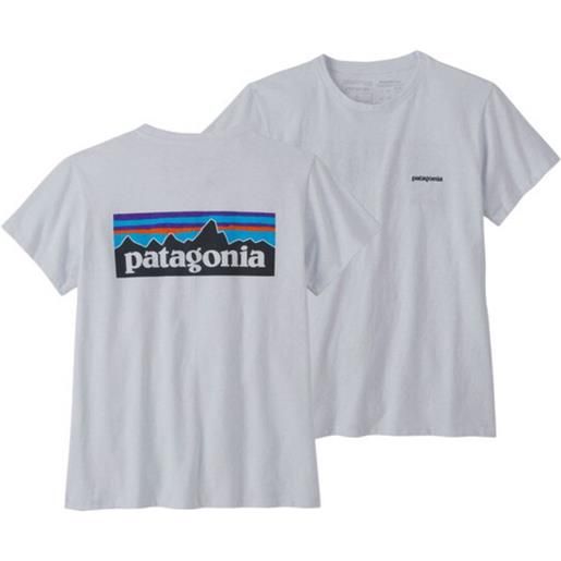 PATAGONIA t-shirt p-6 logo responsibili donna white