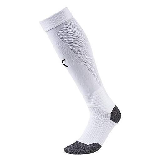 PUMA liga socks, calzettoni calcio unisex, rosso (cordovan/puma white), 2