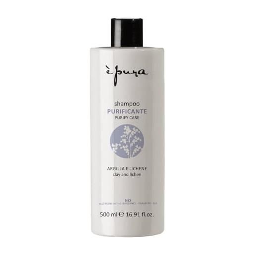 Capello Point è pura - shampoo purify care - trattamento per capelli grassi e con eccesso di sebo - con argilla e lichene - 500 ml