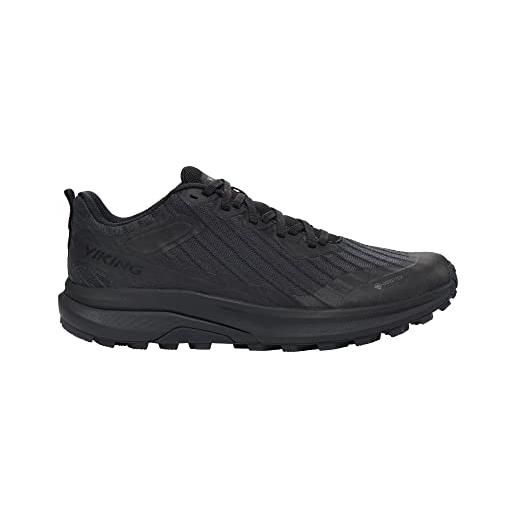Viking anaconda trail low gtx m, scarpe da corsa trail, unisex - adulto, nero, 41 eu larga