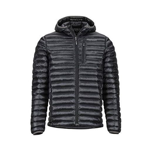 Marmot avant featherless hoody giacca isolante leggera per escursionismo, calda giacca da esterno, giacca a vento idrorepellente, antivento, uomo, black, s